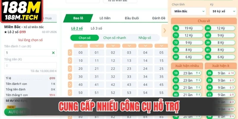 Cung cấp nhiều công cụ hỗ trợ
